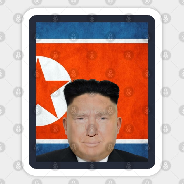 Kim Jong Trump Sticker by christopper
